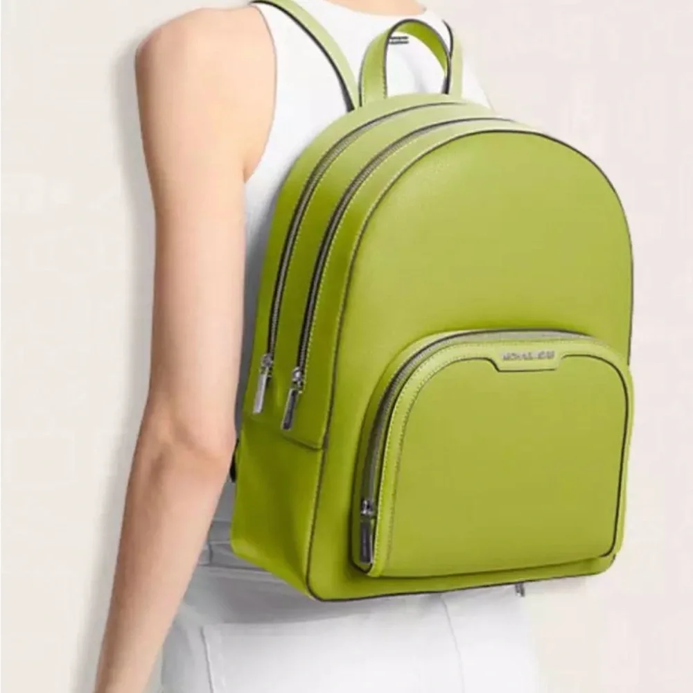 Michael Kors Large Jaycee Pebble Leather Backpack - Picture 7 of 9